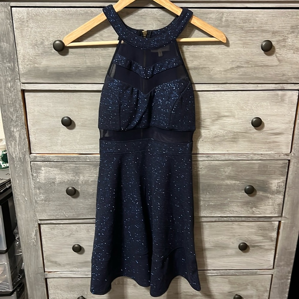 Shear sparkly mini dress